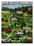 House & Garden Cover - August 1938 Premium Giclee Print by  Bobri