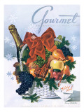 Gourmet Cover - December 1944 Premium Giclee Print by Henry Stahlhut