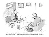 "I'm trying to find a way to balance your strengths against your felonies." - New Yorker Cartoon Premium Giclee Print by Leo Cullum