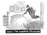 Eddie "The Sandman" Fasolino. A mobster floats above a child's bed and say… - New Yorker Cartoon Premium Giclee Print by Danny Shanahan