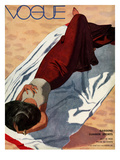 Vogue Cover - July 1933 Premium Giclee Print by Pierre Mourgue