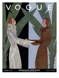 Vogue Cover - December 1931 Premium Giclee Print by Georges Lepape