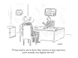 "It may surprise you to know that, contrary to your experience, you're act…" - New Yorker Cartoon Premium Giclee Print by Robert Mankoff