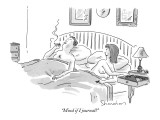 "Mind if I journal?" - New Yorker Cartoon Premium Giclee Print by Danny Shanahan