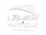 "He's working his way through some college." - New Yorker Cartoon Premium Giclee Print by  Alain