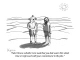 "I don't know whether to be mad that you had water this whole time or impr…" - New Yorker Cartoon Premium Giclee Print by Zachary Kanin
