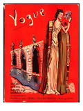 Vogue Cover - October 1937 Premium Giclee Print by Christian Berard