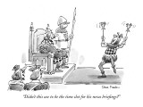 "Didn't this use to be the time slot for his news briefings?" - New Yorker Cartoon Premium Giclee Print by Dana Fradon