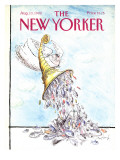 The New Yorker Cover - August 13, 1990 Premium Giclee Print by Ronald Searle