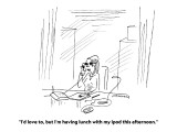 Woman executive talking on telephone. - Cartoon Premium Giclee Print by Mick Stevens