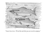 "Leave Lou to me.  I'll eat him and then you can run the company." - New Yorker Cartoon Premium Giclee Print by Michael Crawford