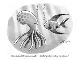 "It's not about the eight arms, Roy—it's that you keep calling them 'guns'." - New Yorker Cartoon Premium Giclee Print by Joe Dator