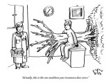 "Actually, this is the one condition your insurance does cover." - New Yorker Cartoon Premium Giclee Print by Farley Katz