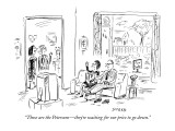 "Those are the Petersons—they're waiting for our price to go down." - New Yorker Cartoon Premium Giclee Print by David Sipress