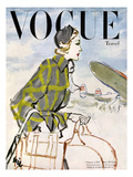 Vogue Cover - January 1947 Premium Giclee Print by Carl "Eric" Erickson