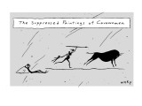 (The Suppressed Paintings of Cavewomen) - New Yorker Cartoon Premium Giclee Print by Kim Warp