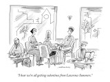 "I hear we're all getting valentines from Lawrence Summers." - New Yorker Cartoon Premium Giclee Print by Mick Stevens