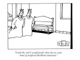 "I told the cook I would prefer that she use some kind of artificial black…" - New Yorker Cartoon Premium Giclee Print by Bruce Eric Kaplan