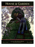 House & Garden Cover - March 1930 Premium Giclee Print by Pierre Brissaud