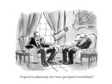 "I aspired to authenticity, but I never got beyond verisimilitude." - New Yorker Cartoon Premium Giclee Print by Lee Lorenz