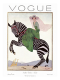 Vogue Cover - January 1926 Premium Giclee Print by André E. Marty