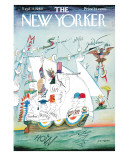 The New Yorker Cover - September 17, 1960 Premium Giclee Print by Saul Steinberg