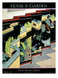 House & Garden Cover - April 1925 Premium Giclee Print by H. George Brandt