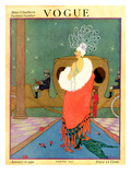 Vogue Cover - January 1918 Premium Giclee Print by Helen Dryden