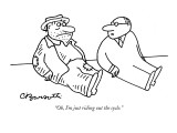 "Oh, I'm just riding out the cycle." - New Yorker Cartoon Premium Giclee Print by Charles Barsotti