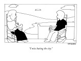 "I miss hating the city." - New Yorker Cartoon Premium Giclee Print by Pete Holmes