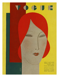 Vogue Cover - August 1929 Premium Giclee Print by Eduardo Garcia Benito