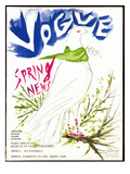 Vogue Cover - March 1949 Premium Giclee Print by Marcel Vertes