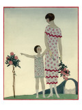 Vogue - August 1925 Premium Giclee Print by André E. Marty