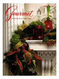 Gourmet Cover - December 1989 Premium Giclee Print by Romulo Yanes