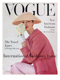 Vogue Cover - March 1956 Premium Giclee Print by Karen Radkai
