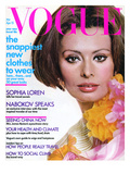 Vogue Cover - April 1972 Premium Giclee Print by Henry Clarke