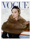 Vogue Cover - October 1953 Premium Giclee Print by Horst P. Horst