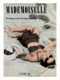 Mademoiselle Cover - January 1938 Premium Giclee Print by Paul D'Ome