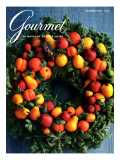 Gourmet Cover - December 1984 Premium Giclee Print by Romulo Yanes
