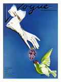 Vogue Cover - February 1937 Premium Giclee Print by Raymond de Lavererie