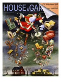 House & Garden Cover - December 1938 Premium Giclee Print by Constantin Alajalov