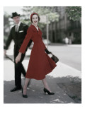 Vogue - October 1957 Premium Photographic Print by Karen Radkai