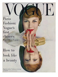 Vogue Cover - September 1957 Premium Giclee Print by John Rawlings