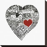 Love in 44 Languages Reproducción en lienzo de la lámina