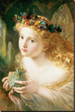 Fairy Stretched Canvas Print by Sophie Gengembre Anderson