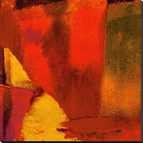 Triptych Red Wassily I Stretched Canvas Print by Petro Mikelo