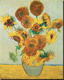 Vase of Fifteen Sunflowers, c.1888 Reproduction transférée sur toile : par Vincent van Gogh