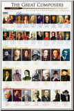Classical Composers Stretched Canvas Print