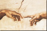 Erschaffung Adams (Ausschnitt) Leinwand von Michelangelo Buonarroti 
