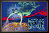 Exposition Internationale d'Electricite, Marseille Affiches par David Dellepiane
